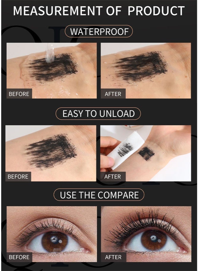 QIC Waterproof Mascara for Volume & Curl, Heat & Humidity Resistant, Long-Lasting Lash Makeup for All-Day Wear in GCC Climate - Image 3